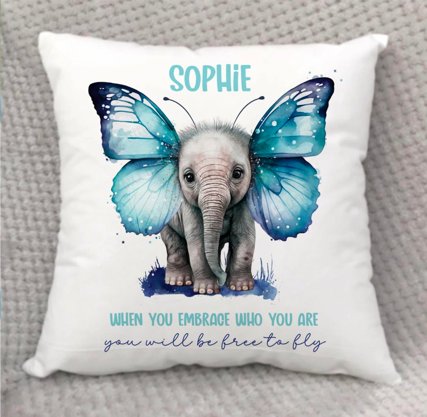 Butterfly Elephant Cushion