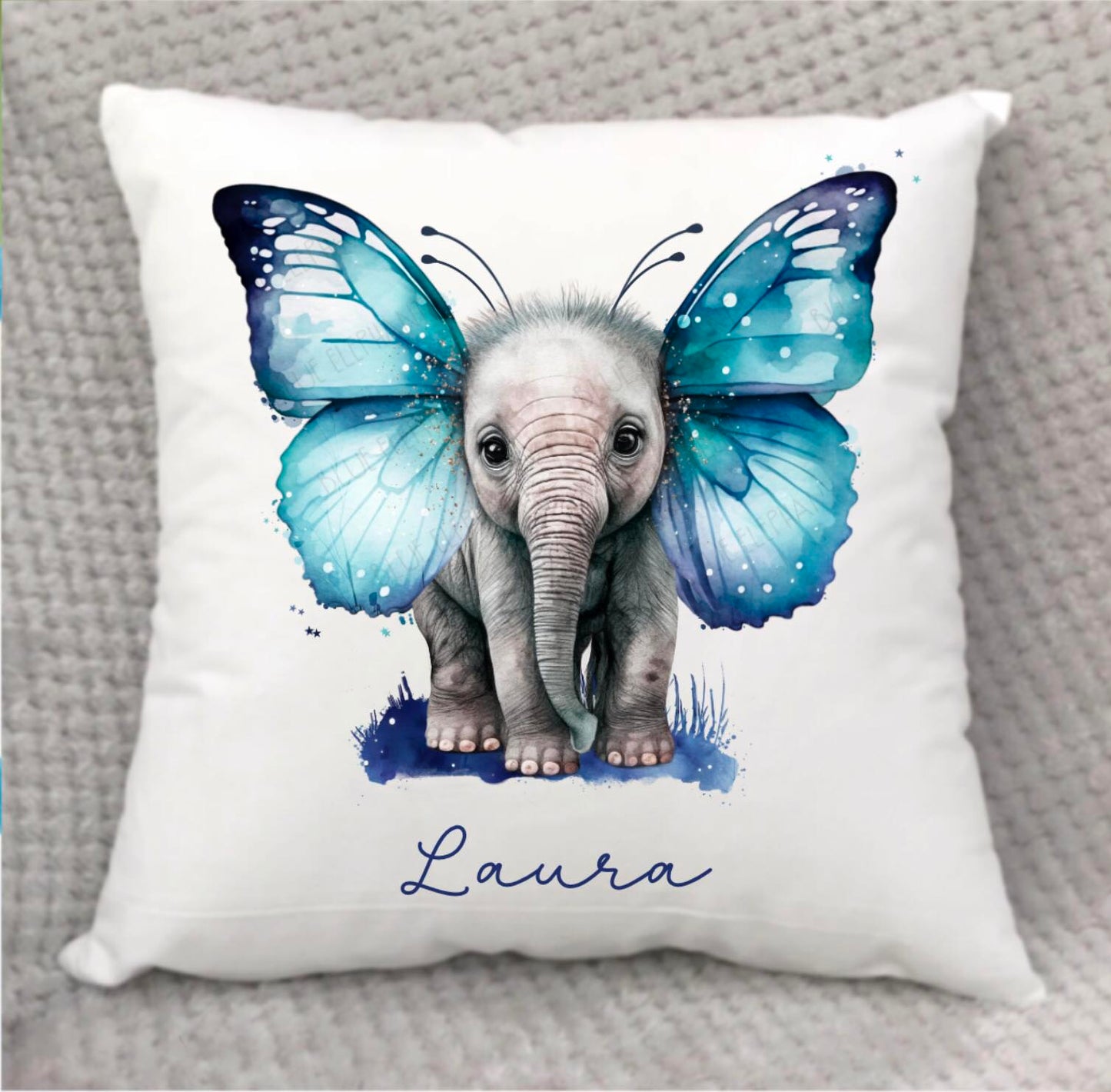 Butterfly Elephant Cushion