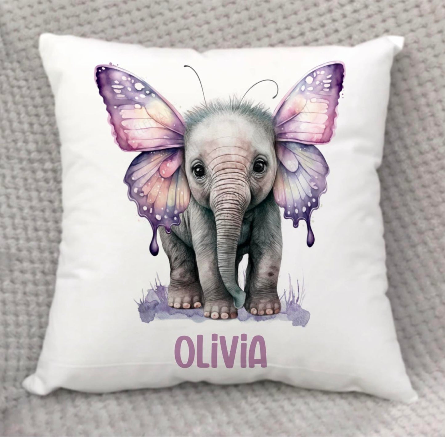 Butterfly Elephant Cushion
