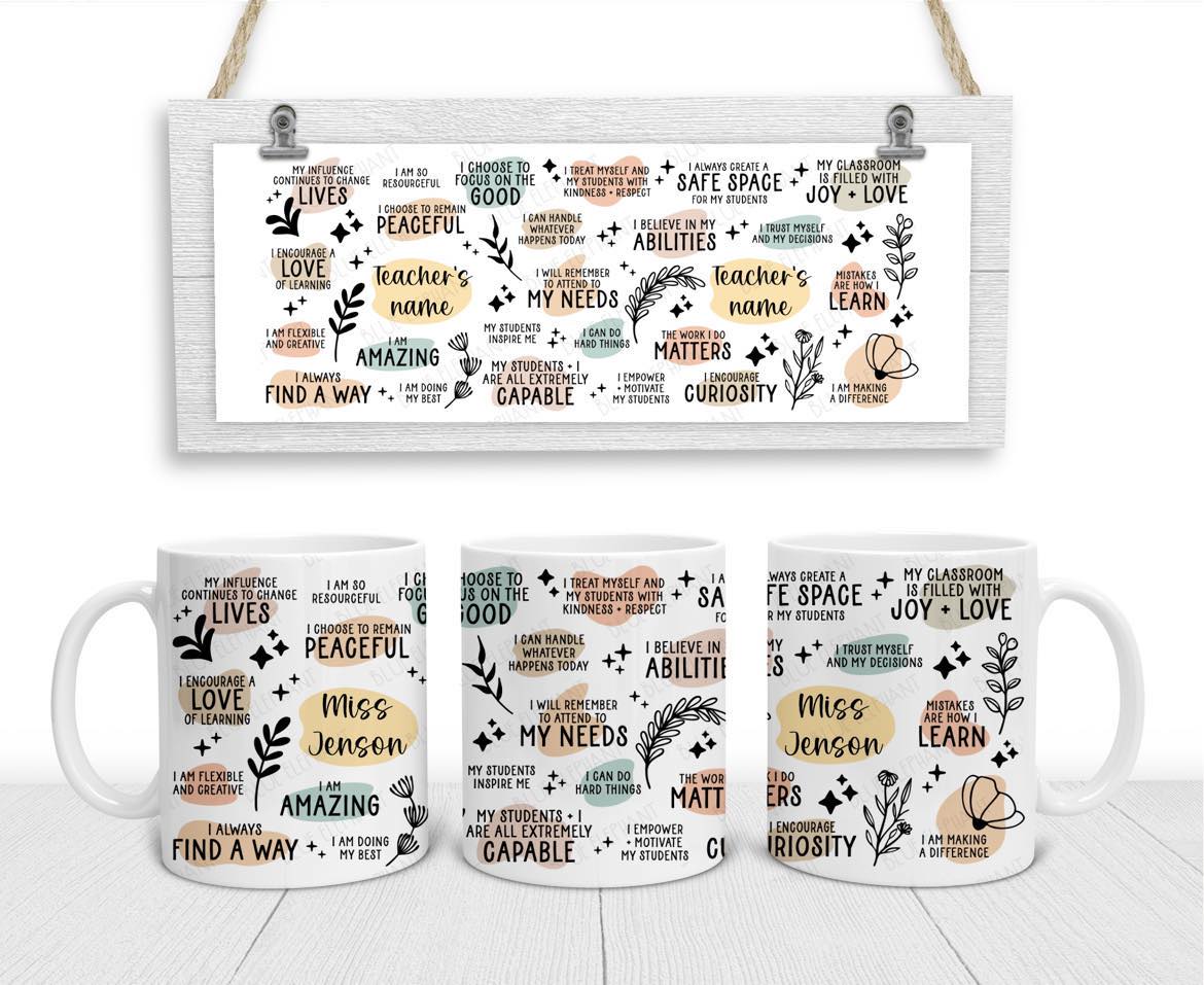 Teacher Positive Affirmations Mug