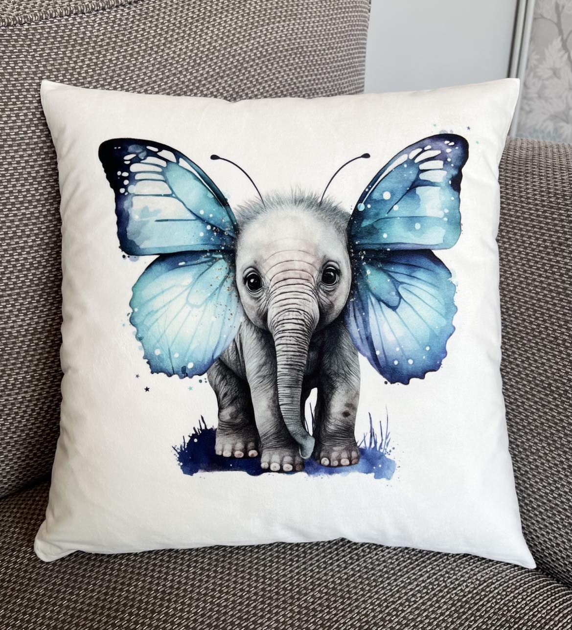Butterfly Elephant Cushion