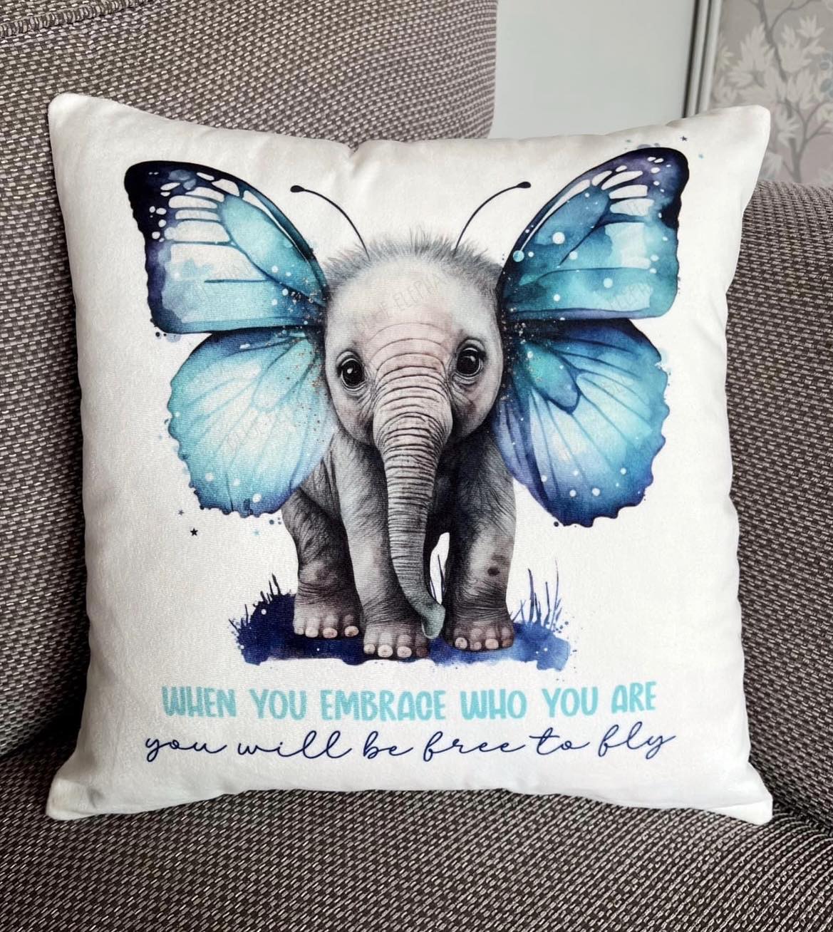 Butterfly Elephant Cushion